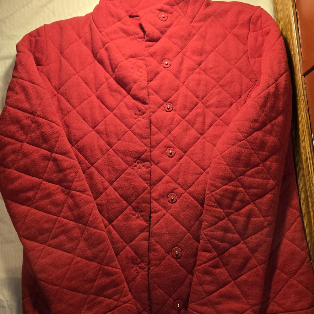 Charter Club womens  Quilted snap button jacket size M